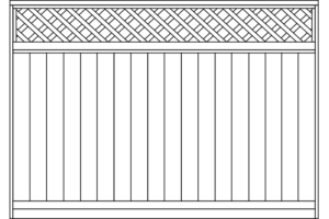 Privacy Lattice Top Vinyl Fence Installation | Owens Fence Company
